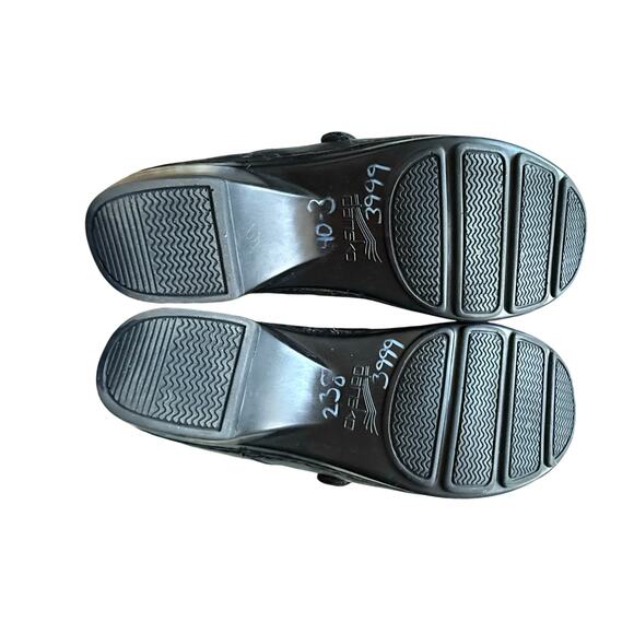 Dansko Black Leather Solstice Clogs size 38 7.5 8 - Picture 6 of 8